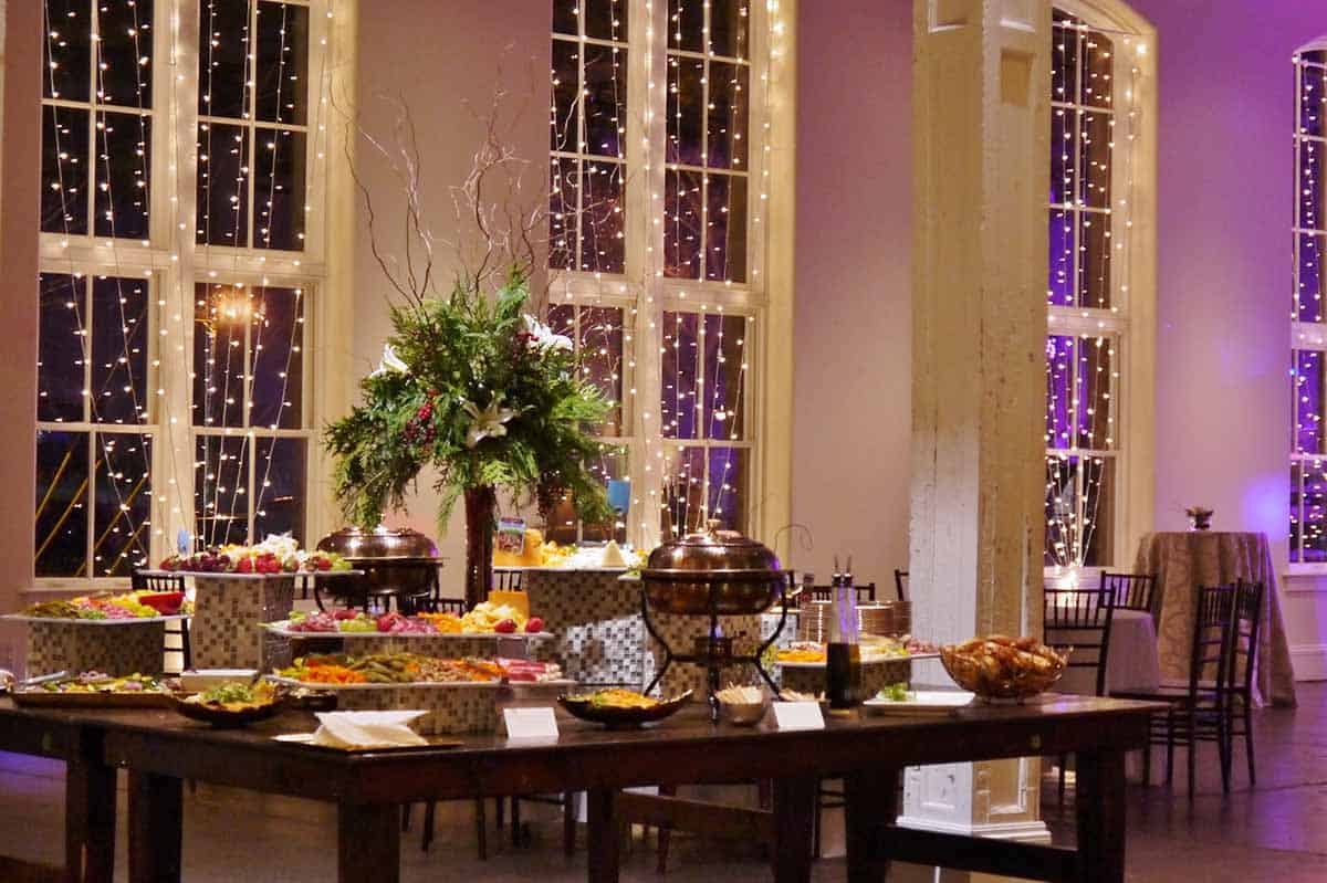 12 22 16 Muschamp Christmas Party Capital City Catering 701 Whaley Ambient Media Sc Event Lighting Sound Draping And Displays